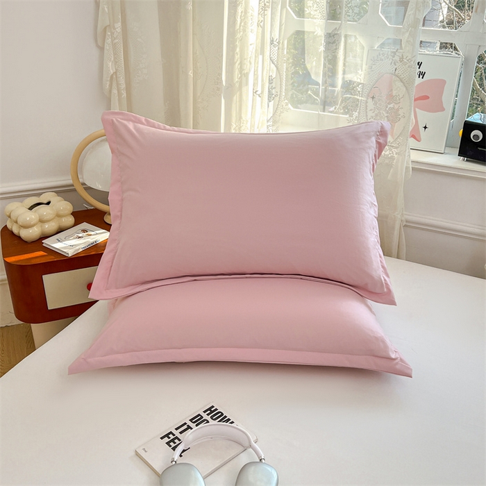 91家纺网 家纺一手货源 找家纺 圣比熊 2026新款A类云朵棉单层枕套宿舍单人单只一只装枕芯内胆套-单层压线 心动粉（单层压线）