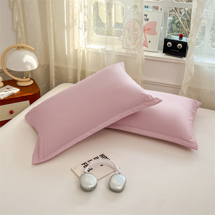 91家纺网 家纺一手货源 找家纺 圣比熊 2026新款A类云朵棉单层枕套宿舍单人单只一只装枕芯内胆套-单层压线 心动粉（单层压线）