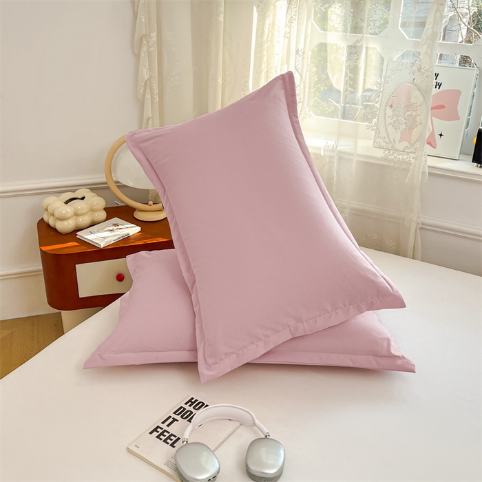 91家纺网 家纺一手货源 找家纺 圣比熊 2026新款A类云朵棉单层枕套宿舍单人单只一只装枕芯内胆套-单层压线 心动粉（单层压线）