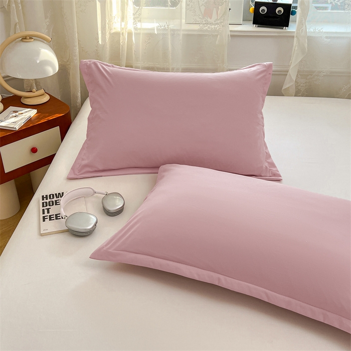 91家纺网 家纺一手货源 找家纺 圣比熊 2026新款A类云朵棉单层枕套宿舍单人单只一只装枕芯内胆套-单层压线 心动粉（单层压线）