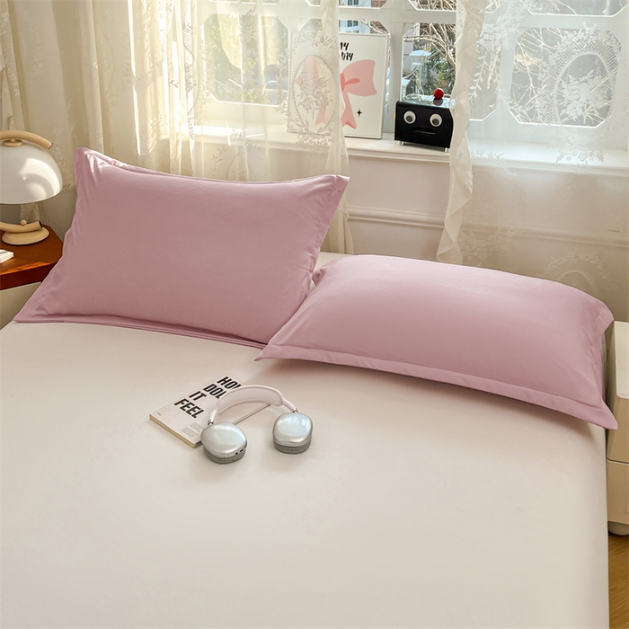 91家纺网 家纺一手货源 找家纺 圣比熊 2026新款A类云朵棉单层枕套宿舍单人单只一只装枕芯内胆套-单层压线 心动粉（单层压线）