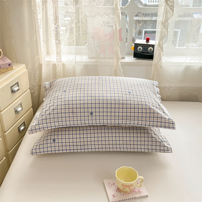 91家纺网 家纺一手货源 找家纺 圣比熊 2026新款A类云朵棉单层枕套宿舍单人单只一只装枕芯内胆套-单层压线 幸运星（单层压线）