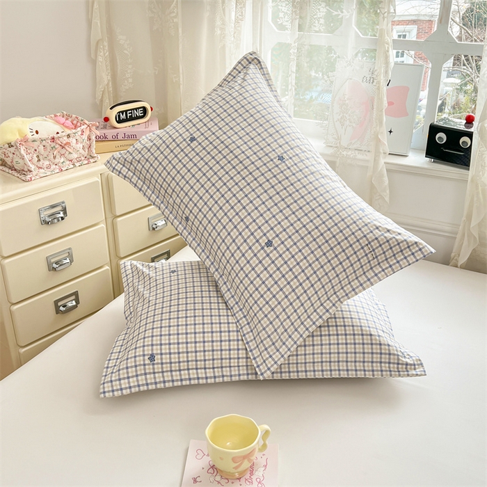 91家纺网 家纺一手货源 找家纺 圣比熊 2026新款A类云朵棉单层枕套宿舍单人单只一只装枕芯内胆套-单层压线 幸运星（单层压线）