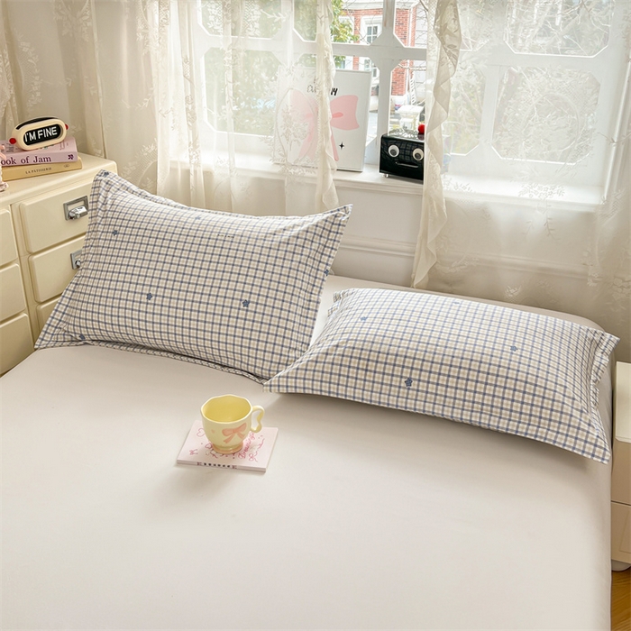 91家纺网 家纺一手货源 找家纺 圣比熊 2026新款A类云朵棉单层枕套宿舍单人单只一只装枕芯内胆套-单层压线 幸运星（单层压线）