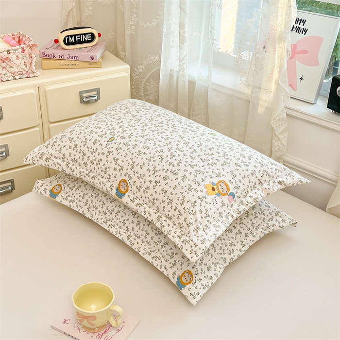 91家纺网 家纺一手货源 找家纺 圣比熊 2026新款A类云朵棉单层枕套宿舍单人单只一只装枕芯内胆套-单层压线 阳光狮（单层压线）