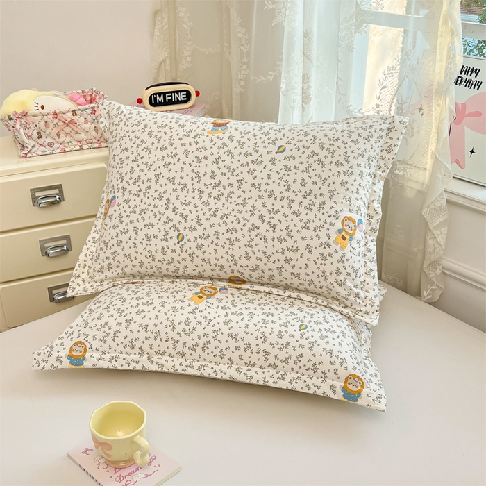 91家纺网 家纺一手货源 找家纺 圣比熊 2026新款A类云朵棉单层枕套宿舍单人单只一只装枕芯内胆套-单层压线 阳光狮（单层压线）