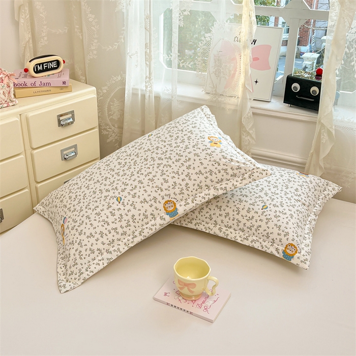 91家纺网 家纺一手货源 找家纺 圣比熊 2026新款A类云朵棉单层枕套宿舍单人单只一只装枕芯内胆套-单层压线 阳光狮（单层压线）