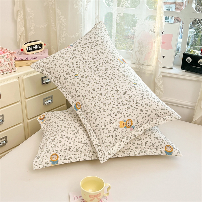 91家纺网 家纺一手货源 找家纺 圣比熊 2026新款A类云朵棉单层枕套宿舍单人单只一只装枕芯内胆套-单层压线 阳光狮（单层压线）