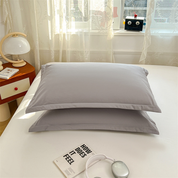 91家纺网 家纺一手货源 找家纺 圣比熊 2026新款A类云朵棉单层枕套宿舍单人单只一只装枕芯内胆套-单层压线 云墨灰（单层压线）