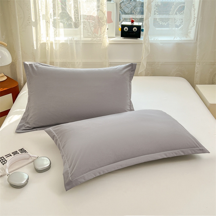 91家纺网 家纺一手货源 找家纺 圣比熊 2026新款A类云朵棉单层枕套宿舍单人单只一只装枕芯内胆套-单层压线 云墨灰（单层压线）