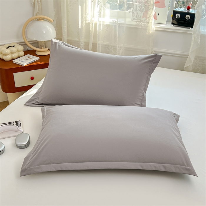 91家纺网 家纺一手货源 找家纺 圣比熊 2026新款A类云朵棉单层枕套宿舍单人单只一只装枕芯内胆套-单层压线 云墨灰（单层压线）