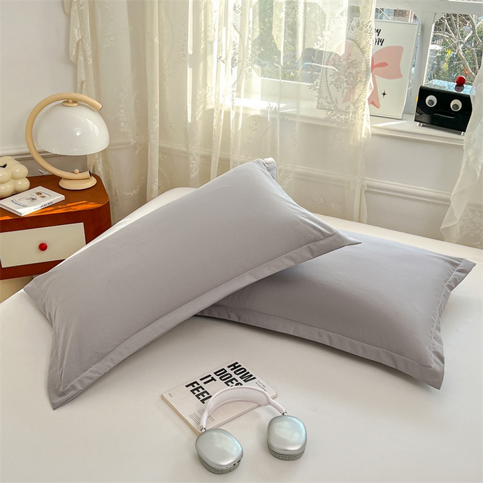 91家纺网 家纺一手货源 找家纺 圣比熊 2026新款A类云朵棉单层枕套宿舍单人单只一只装枕芯内胆套-单层压线 云墨灰（单层压线）