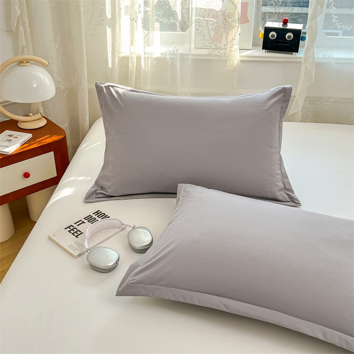 91家纺网 家纺一手货源 找家纺 圣比熊 2026新款A类云朵棉单层枕套宿舍单人单只一只装枕芯内胆套-单层压线 云墨灰（单层压线）