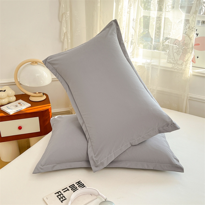91家纺网 家纺一手货源 找家纺 圣比熊 2026新款A类云朵棉单层枕套宿舍单人单只一只装枕芯内胆套-单层压线 云墨灰（单层压线）