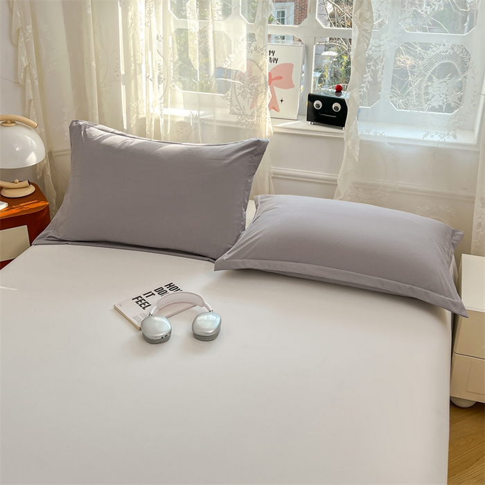 91家纺网 家纺一手货源 找家纺 圣比熊 2026新款A类云朵棉单层枕套宿舍单人单只一只装枕芯内胆套-单层压线 云墨灰（单层压线）