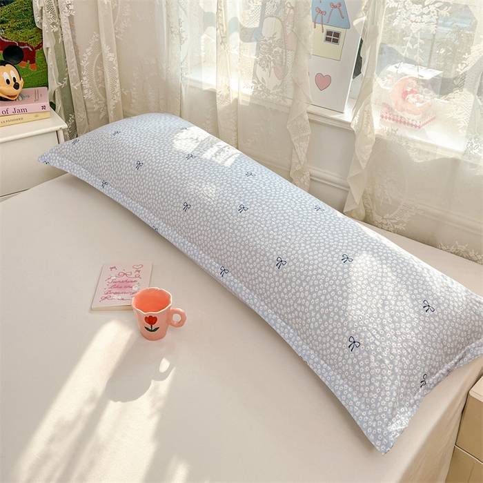 91家纺网 家纺一手货源 找家纺 圣比熊 2026新款A类云朵棉单层枕套1.8米情侣双人加长枕芯内胆套-单层压线 花屿轻梦（单层压线）