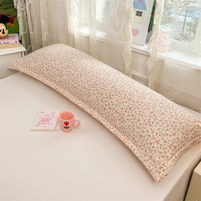 91家纺网 家纺一手货源 找家纺 圣比熊 2026新款A类云朵棉单层枕套1.8米情侣双人加长枕芯内胆套-单层压线 芊芊花海（单层压线）