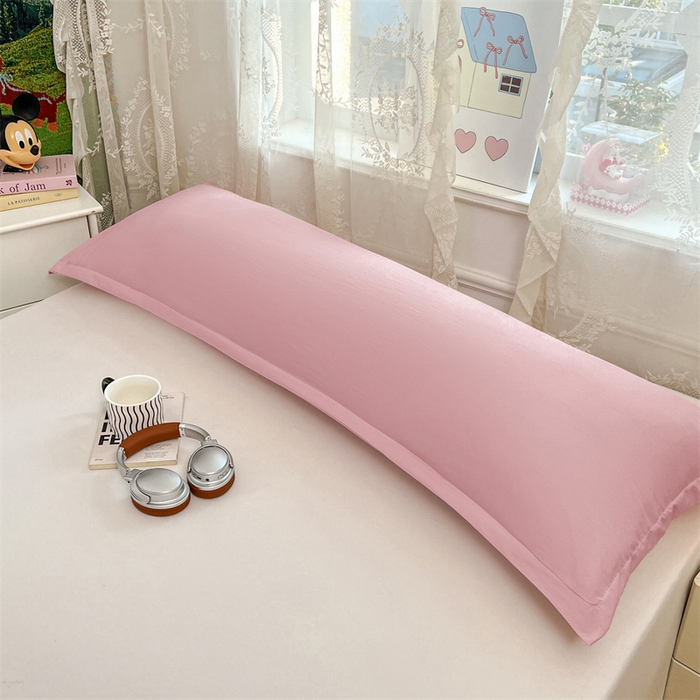 91家纺网 家纺一手货源 找家纺 圣比熊 2026新款A类云朵棉单层枕套1.8米情侣双人加长枕芯内胆套-单层压线 心动粉（单层压线）