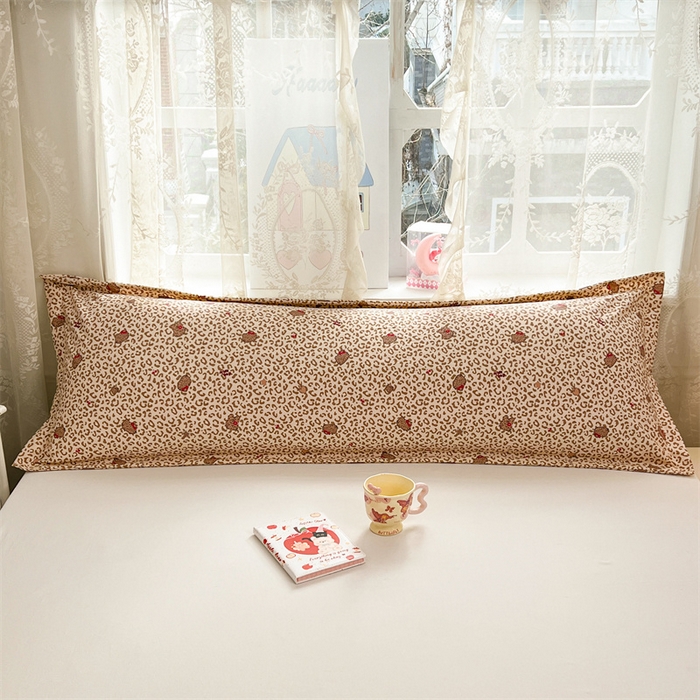 91家纺网 家纺一手货源 找家纺 圣比熊 2026新款A类云朵棉单层枕套1.8米情侣双人加长枕芯内胆套-单层压线 豹纹猫猫（单层压线）