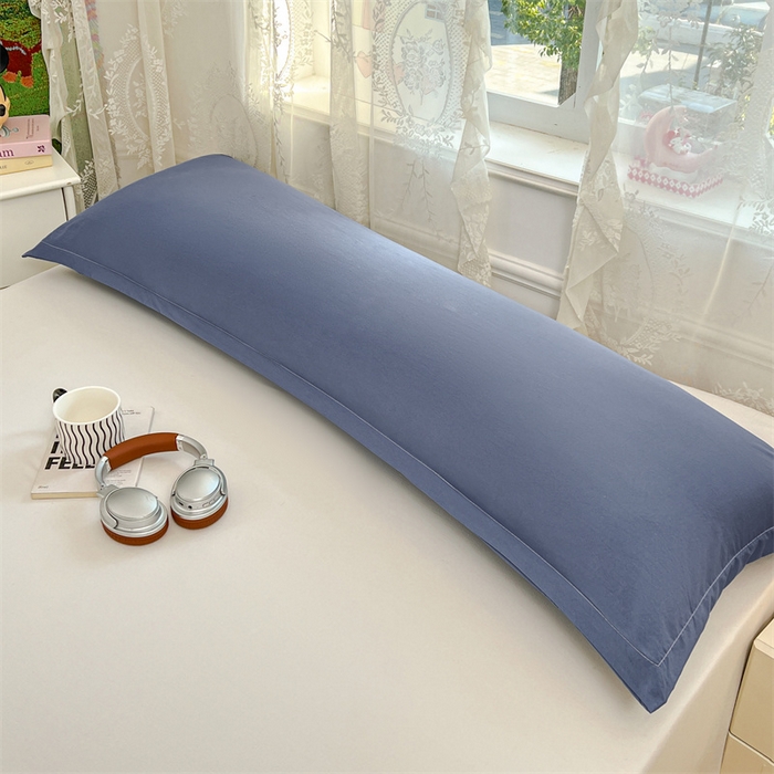 圣比熊 2026新款A类云朵棉单层枕套1.8米情侣双人加长枕芯内胆套-单层压线 藏海蓝（单层压线）