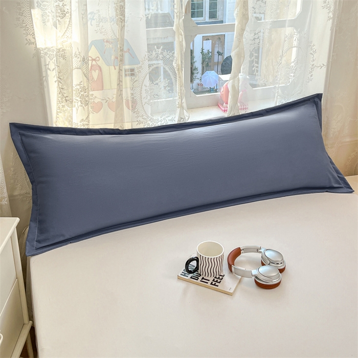 91家纺网 家纺一手货源 找家纺 圣比熊 2026新款A类云朵棉单层枕套1.8米情侣双人加长枕芯内胆套-单层压线 藏海蓝（单层压线）