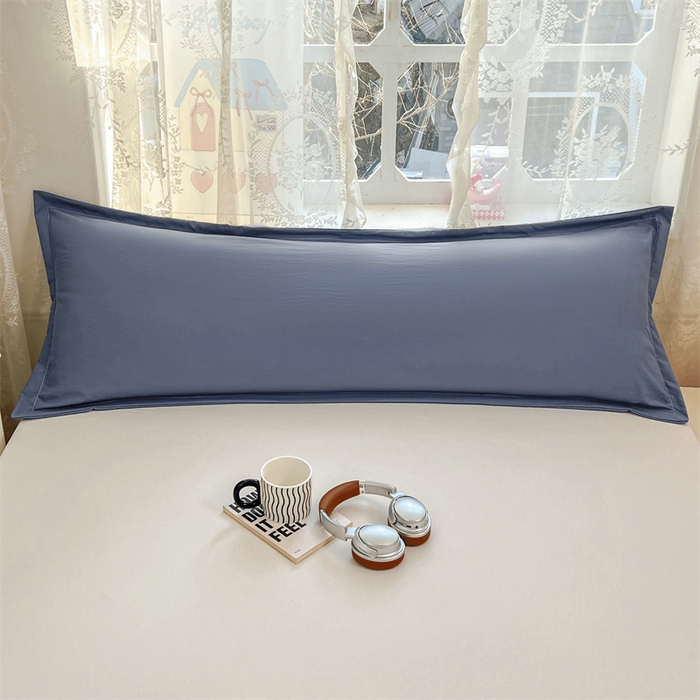 91家纺网 家纺一手货源 找家纺 圣比熊 2026新款A类云朵棉单层枕套1.8米情侣双人加长枕芯内胆套-单层压线 藏海蓝（单层压线）