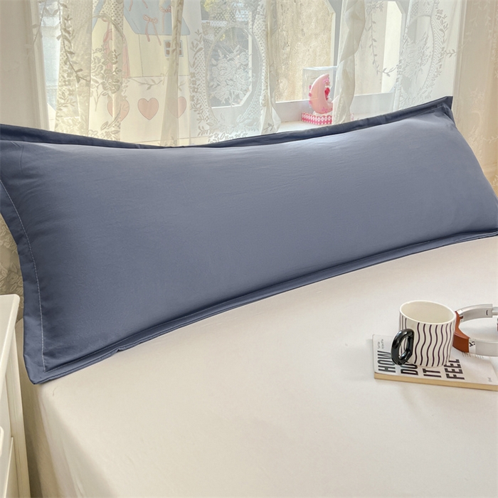 91家纺网 家纺一手货源 找家纺 圣比熊 2026新款A类云朵棉单层枕套1.8米情侣双人加长枕芯内胆套-单层压线 藏海蓝（单层压线）