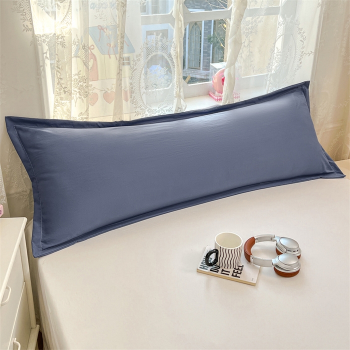 91家纺网 家纺一手货源 找家纺 圣比熊 2026新款A类云朵棉单层枕套1.8米情侣双人加长枕芯内胆套-单层压线 藏海蓝（单层压线）