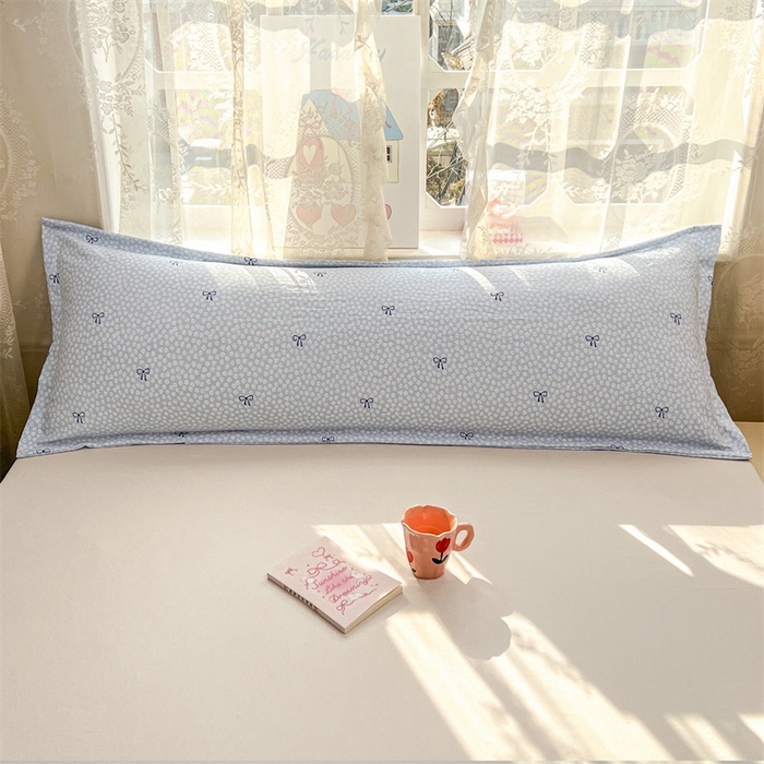 91家纺网 家纺一手货源 找家纺 圣比熊 2026新款A类云朵棉单层枕套1.8米情侣双人加长枕芯内胆套-单层压线 花屿轻梦（单层压线）