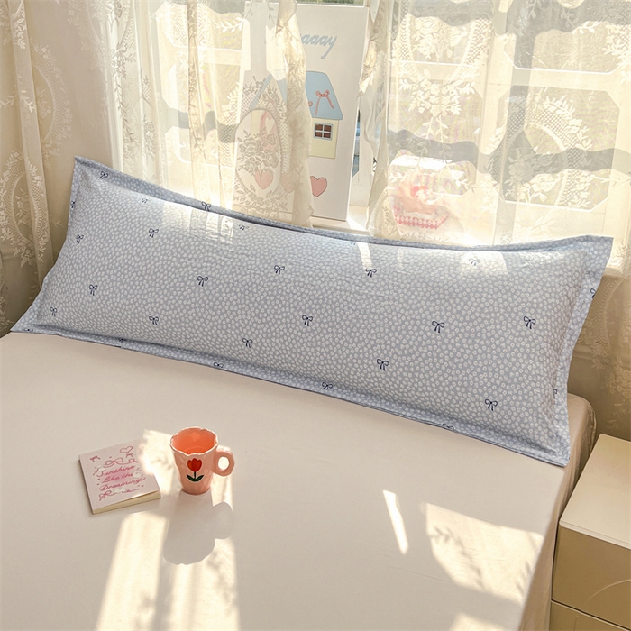 91家纺网 家纺一手货源 找家纺 圣比熊 2026新款A类云朵棉单层枕套1.8米情侣双人加长枕芯内胆套-单层压线 花屿轻梦（单层压线）