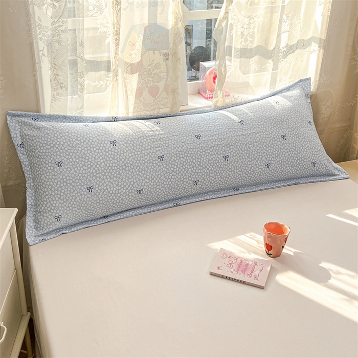 91家纺网 家纺一手货源 找家纺 圣比熊 2026新款A类云朵棉单层枕套1.8米情侣双人加长枕芯内胆套-单层压线 花屿轻梦（单层压线）