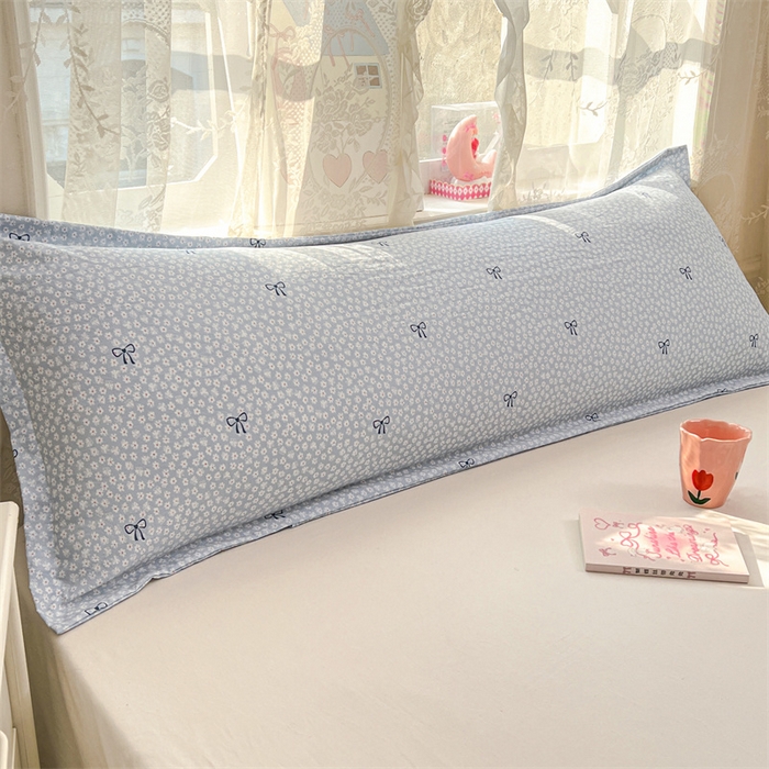 91家纺网 家纺一手货源 找家纺 圣比熊 2026新款A类云朵棉单层枕套1.8米情侣双人加长枕芯内胆套-单层压线 花屿轻梦（单层压线）