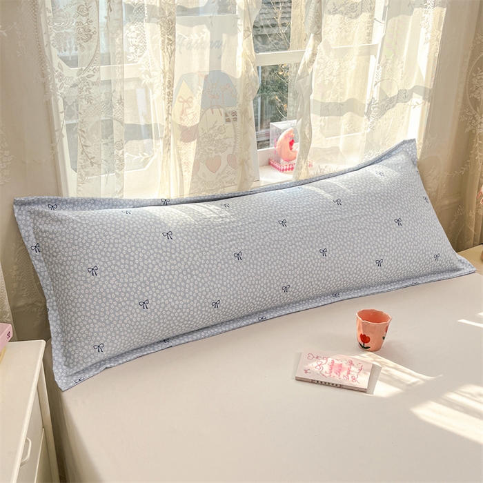 91家纺网 家纺一手货源 找家纺 圣比熊 2026新款A类云朵棉单层枕套1.8米情侣双人加长枕芯内胆套-单层压线 花屿轻梦（单层压线）