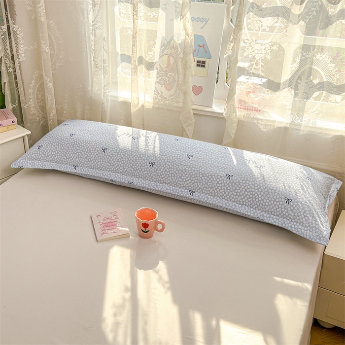 91家纺网 家纺一手货源 找家纺 圣比熊 2026新款A类云朵棉单层枕套1.8米情侣双人加长枕芯内胆套-单层压线 花屿轻梦（单层压线）