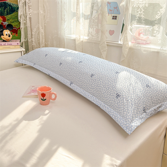 91家纺网 家纺一手货源 找家纺 圣比熊 2026新款A类云朵棉单层枕套1.8米情侣双人加长枕芯内胆套-单层压线 花屿轻梦（单层压线）