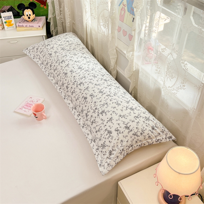 91家纺网 家纺一手货源 找家纺 圣比熊 2026新款A类云朵棉单层枕套1.8米情侣双人加长枕芯内胆套-单层压线 兰亭序-灰（单层压线）