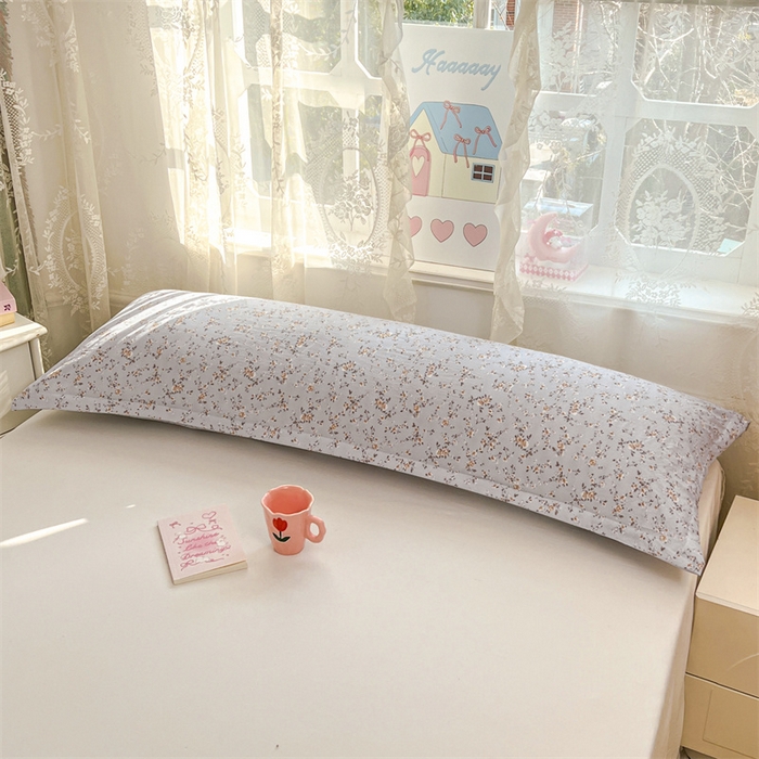 91家纺网 家纺一手货源 找家纺 圣比熊 2026新款A类云朵棉单层枕套1.8米情侣双人加长枕芯内胆套-单层压线 兰亭序-蓝（单层压线）