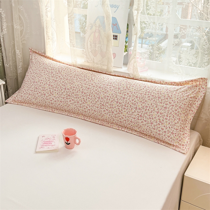 91家纺网 家纺一手货源 找家纺 圣比熊 2026新款A类云朵棉单层枕套1.8米情侣双人加长枕芯内胆套-单层压线 芊芊花海（单层压线）