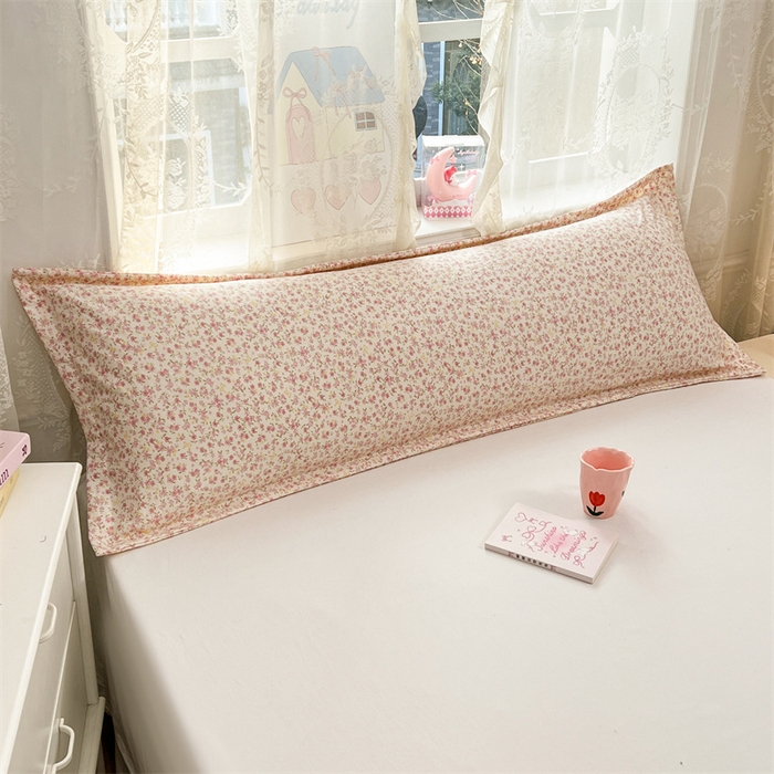 91家纺网 家纺一手货源 找家纺 圣比熊 2026新款A类云朵棉单层枕套1.8米情侣双人加长枕芯内胆套-单层压线 芊芊花海（单层压线）