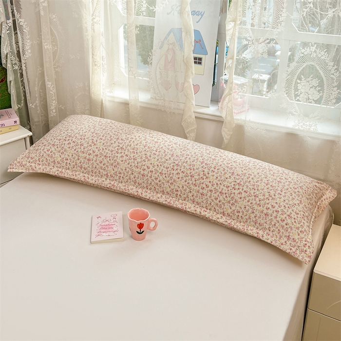 91家纺网 家纺一手货源 找家纺 圣比熊 2026新款A类云朵棉单层枕套1.8米情侣双人加长枕芯内胆套-单层压线 芊芊花海（单层压线）