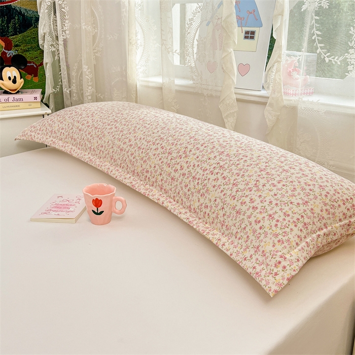 91家纺网 家纺一手货源 找家纺 圣比熊 2026新款A类云朵棉单层枕套1.8米情侣双人加长枕芯内胆套-单层压线 芊芊花海（单层压线）