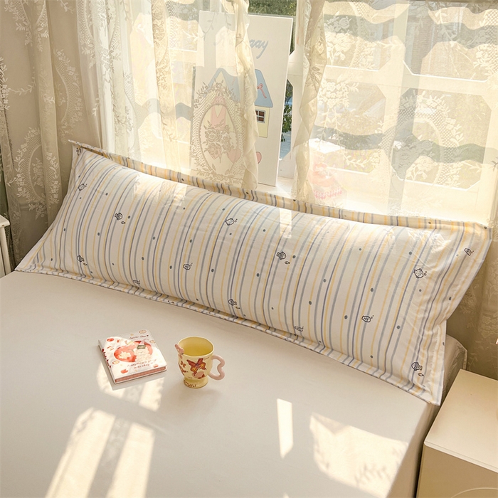 91家纺网 家纺一手货源 找家纺 圣比熊 2026新款A类云朵棉单层枕套1.8米情侣双人加长枕芯内胆套-单层压线 深海乐园（单层压线）