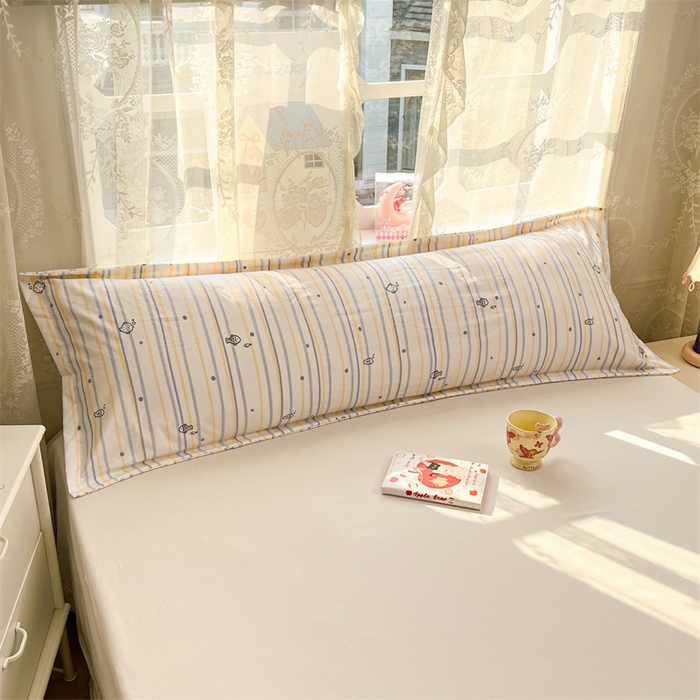 91家纺网 家纺一手货源 找家纺 圣比熊 2026新款A类云朵棉单层枕套1.8米情侣双人加长枕芯内胆套-单层压线 深海乐园（单层压线）