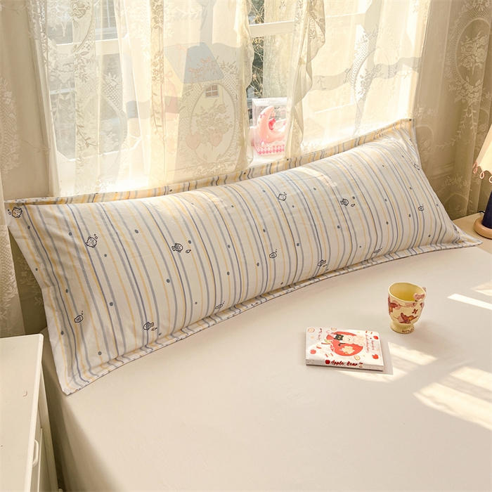 91家纺网 家纺一手货源 找家纺 圣比熊 2026新款A类云朵棉单层枕套1.8米情侣双人加长枕芯内胆套-单层压线 深海乐园（单层压线）