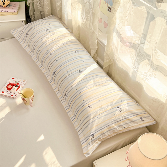 91家纺网 家纺一手货源 找家纺 圣比熊 2026新款A类云朵棉单层枕套1.8米情侣双人加长枕芯内胆套-单层压线 深海乐园（单层压线）