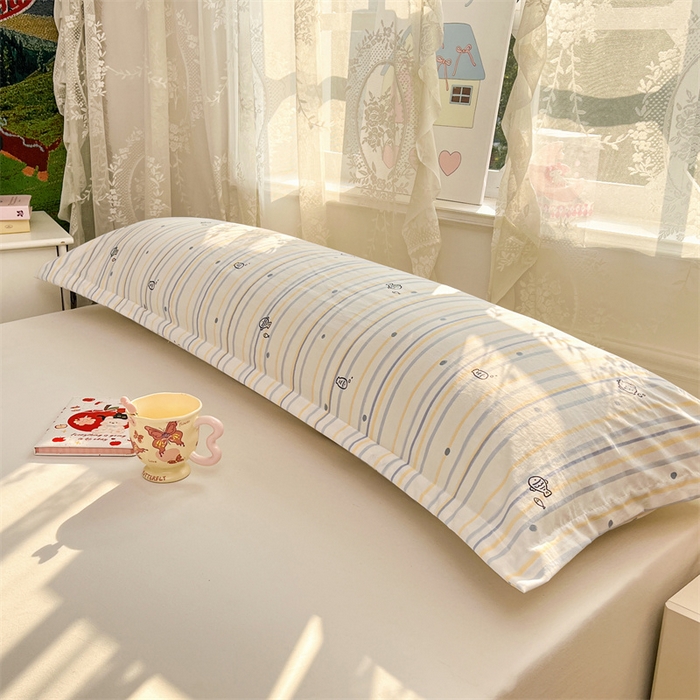 91家纺网 家纺一手货源 找家纺 圣比熊 2026新款A类云朵棉单层枕套1.8米情侣双人加长枕芯内胆套-单层压线 深海乐园（单层压线）