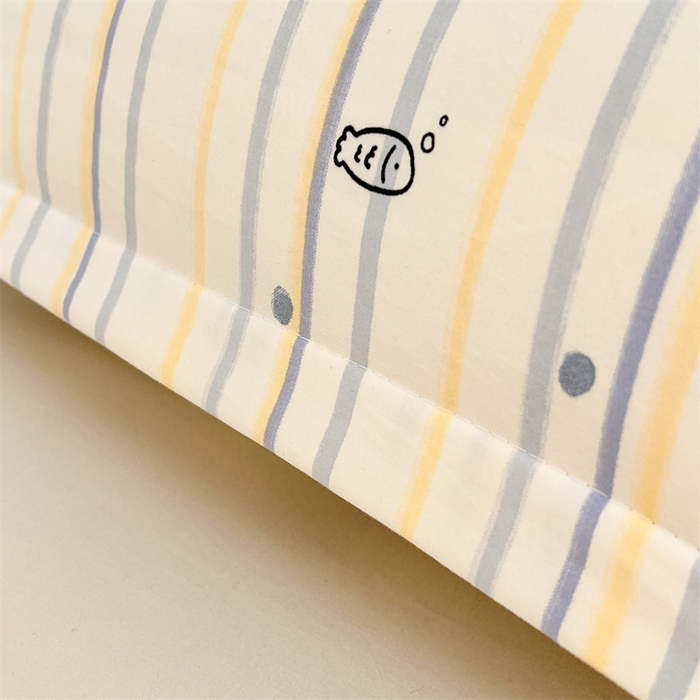 91家纺网 家纺一手货源 找家纺 圣比熊 2026新款A类云朵棉单层枕套1.8米情侣双人加长枕芯内胆套-单层压线 深海乐园（单层压线）