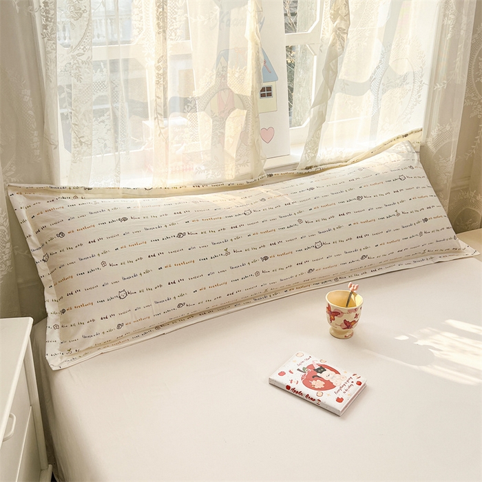 91家纺网 家纺一手货源 找家纺 圣比熊 2026新款A类云朵棉单层枕套1.8米情侣双人加长枕芯内胆套-单层压线 小猫钓鱼（单层压线）