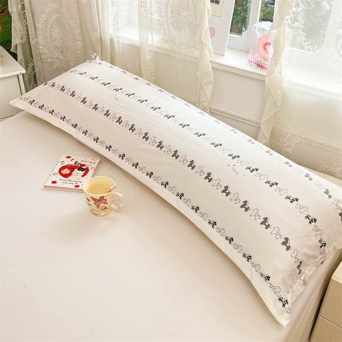 圣比熊 2026新款A类云朵棉单层枕套1.8米情侣双人加长枕芯内胆套-单层压线 小木马（单层压线）