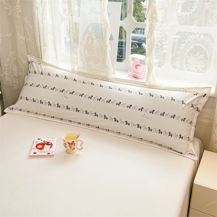 91家纺网 家纺一手货源 找家纺 圣比熊 2026新款A类云朵棉单层枕套1.8米情侣双人加长枕芯内胆套-单层压线 小木马（单层压线）